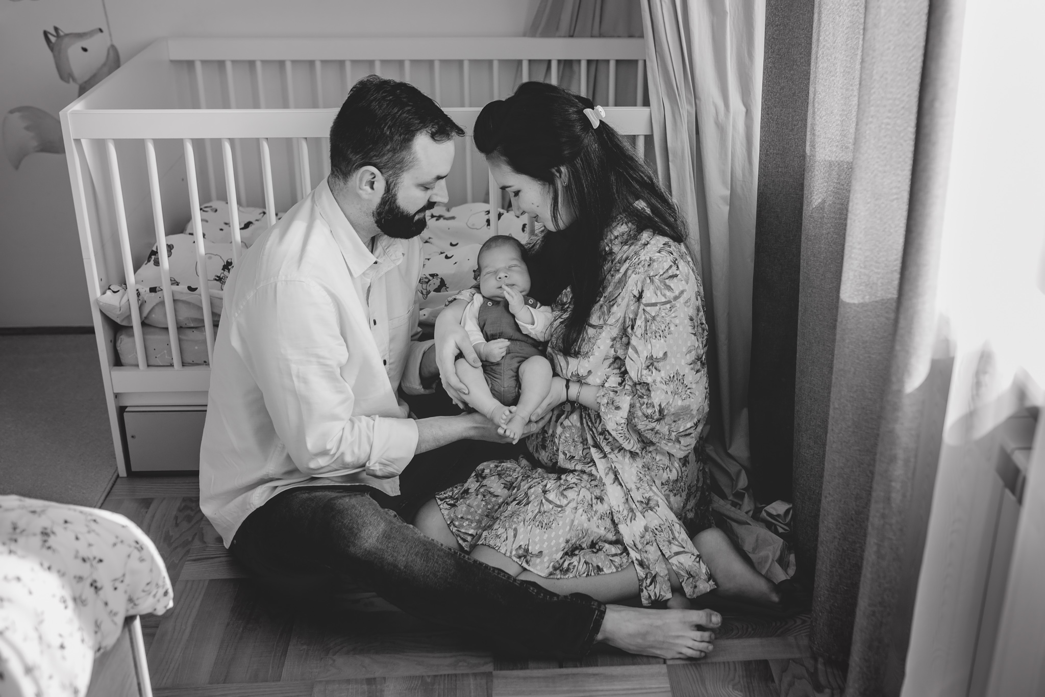 domowe rodzinne zdjęcia z noworodkiem warszawa konstancin piaseczno